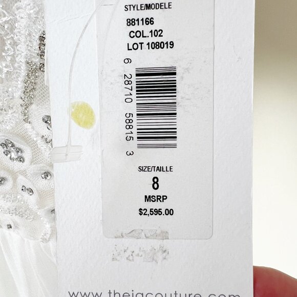 Theia Ivory Lace Wedding Dress - Picture 8 of 15